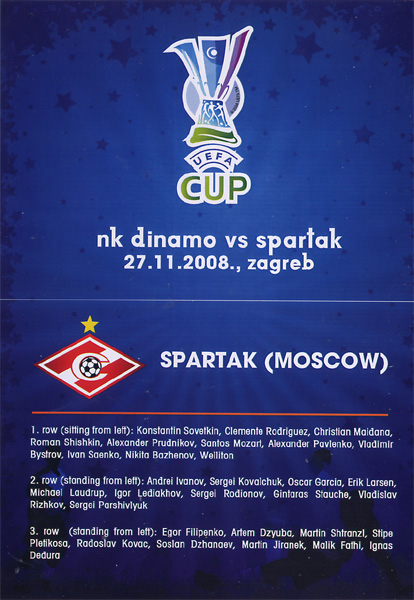 Match programme